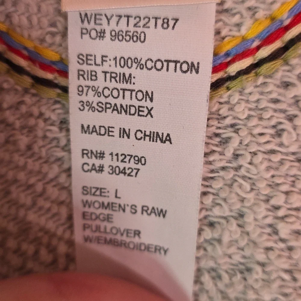 True Religion Gray and Cream Hoodie